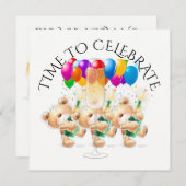 お祝い招待状 招待状 (正面/裏面)