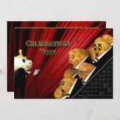 お祝い招待状 – 音楽 – ポテトファミリー 招待状 (正面/裏面)