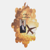 お祝い救命記念の機内パイロット オーナメントカード (右)