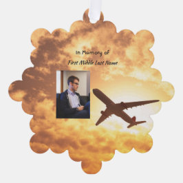 お祝い救命記念の機内パイロット オーナメントカード