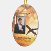 お祝い救命記念の機内パイロット セラミックオーナメント (左)