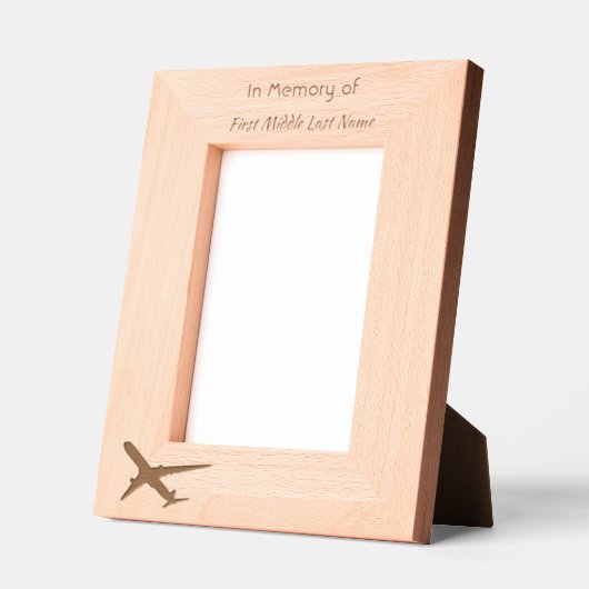 お祝い救命記念の機内パイロット レーザー彫刻フレーム (左)