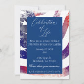 お祝い救命退役軍人旗 招待状 (正面)