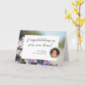 お祝い新しいホームフォトビジネスノートカード カード (黄色い花)