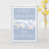 お祝い新しい孫の挨拶状 カード (黄色い花)