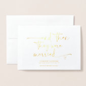 お祝い新郎新婦の友人の結婚式の日 箔カード (封筒付き正面)