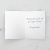 お祝い最初のコミュニケーションのグリーティングカード カード (内部)