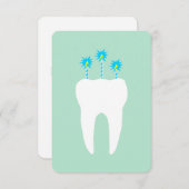 お祝い歯（ろうそく） 招待状 (正面/裏面)