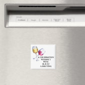 お祝い無しワインおもしろいことわざ マグネット (インサイチュ (食洗機))