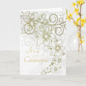 お祝い牧師だ カード (黄色い花)