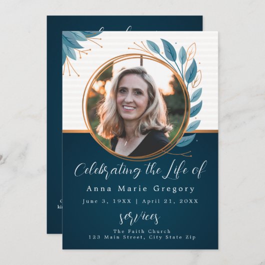 お祝い生写真ブロンズ記念葬式 プログラム (正面/裏面)