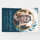 お祝い生写真ブロンズ記念葬式 横断幕 (横)