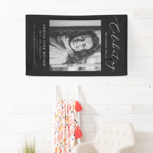 お祝い生涯写真葬儀追悼法会 横断幕 (インサイチュ)