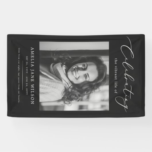 お祝い生涯写真葬儀追悼法会 横断幕 (横)