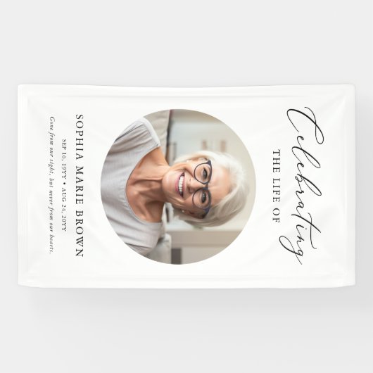 お祝い生涯写真葬儀追悼法会 横断幕 (横)