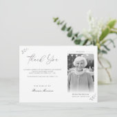 お祝い生葬記念写真フローラ サンキューカード (スタンド正面)