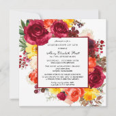 お祝い生葬記念秋フローラ 招待状 (正面)