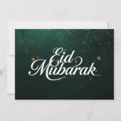 お祝い用のEid Mubarak エレガント モダン カード (正面)