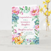 お祝い申し上げます カード (黄色い花)