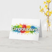 *お祝い申し上げます カード (黄色い花)