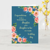 お祝い申し上げます カード (黄色い花)