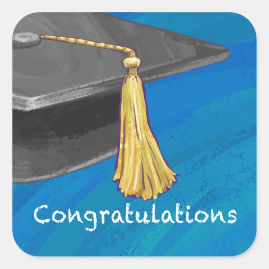 お祝い白黒 スクエアシール (正面)