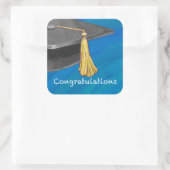 お祝い白黒 スクエアシール (バッグ)