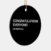 お祝い皆、私は両性です セラミックオーナメント (右)