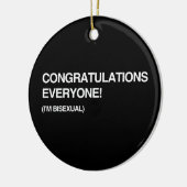 お祝い皆、私は両性です セラミックオーナメント (左)