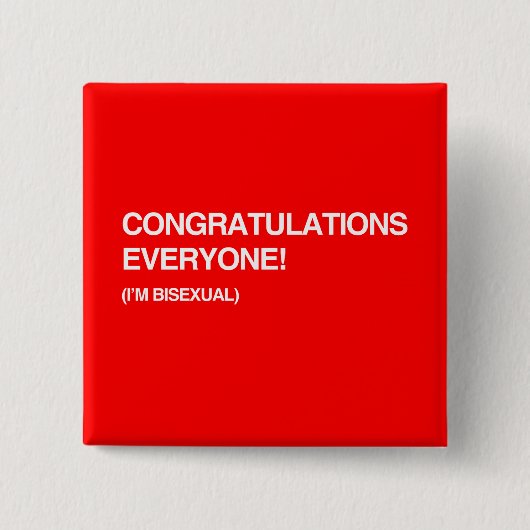 お祝い皆、私は両性です 缶バッジ (正面)