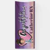 お祝い看護学校ナース 横断幕 (縦)