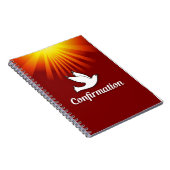 お祝い確認の鳩(金ゴールド/赤) ノートブック (右側)