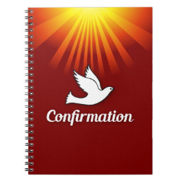 お祝い確認の鳩(金ゴールド/赤) ノートブック