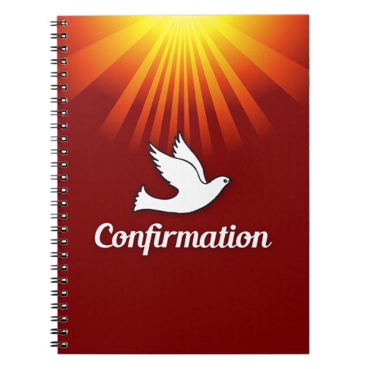 お祝い確認の鳩(金ゴールド/赤) ノートブック (正面)