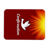 お祝い確認の鳩(金ゴールド/赤) マグネット (横)