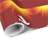 お祝い確認の鳩(金ゴールド/赤) ラッピングペーパー (ロールコーナー)