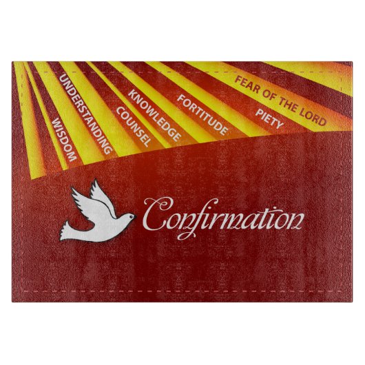 お祝い確認のDoveと金ゴールドとRe カッティングボード (正面)