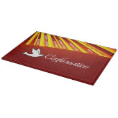 お祝い確認のDoveと金ゴールドとRe カッティングボード (角)