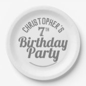お祝い第7世代誕生日紙プレート ペーパープレート (正面)