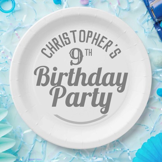 お祝い第9期誕生日紙プレート ペーパープレート
