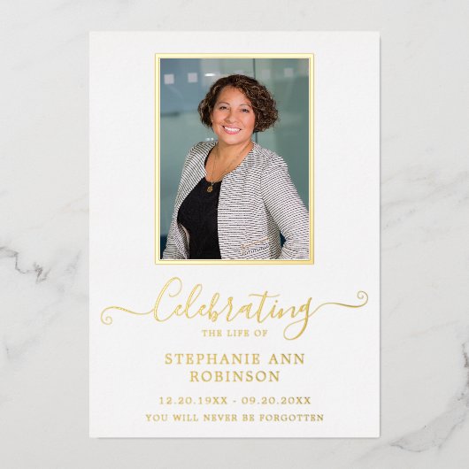 お祝い等航空業務の状況 箔招待状 (正面)