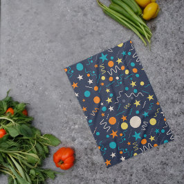 お祝い紙吹雪図形 キッチンタオル