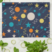 お祝い紙吹雪図形 キッチンタオル (折り畳み)