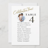 お祝い結婚のシーティングプランカードゲスト名 招待状 (正面)