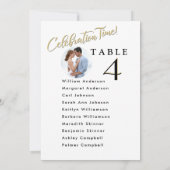 お祝い結婚のシーティングプランカードゲスト名 招待状 (裏面)