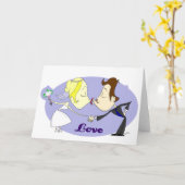 お祝い結婚の挨拶状新婦 カード (黄色い花)