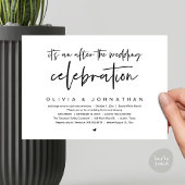 お祝い結婚ディナーモダンパーティー後 招待状