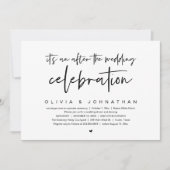 お祝い結婚ディナーモダンパーティー後 招待状 (正面)