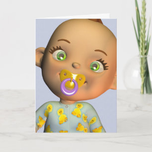 お祝い美しいベビー カード