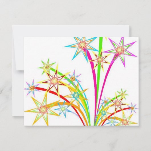 お祝い花火 招待状 (正面)